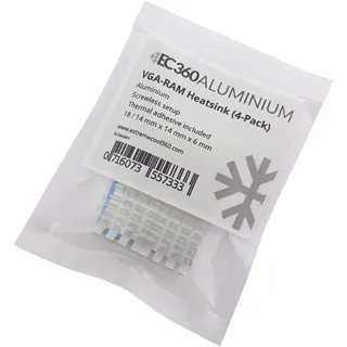 EC360® Aluminium 4-Pack VGA-RAM Kühler (18/14 x 14 x 6 mm)