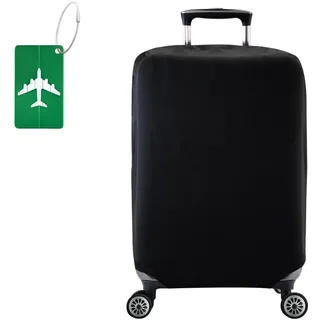 Elastisch Kofferschutzhülle, 18-20 Zoll Reise Kofferhülle Kofferschutz, Koffer Abdeckungen Kofferüberzug Reisekoffer Schutzhülle Gepäckabdeckung Kofferabdeckung mit Gepäckanhänger für Rollkoffer