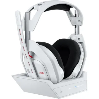 Logitech LogitechG ASTRO A50 (Gen 5) Weiß - Kabelloses LIGHTSPEED Gaming-Headset und Basisstation mit PLAYSYNC Audio