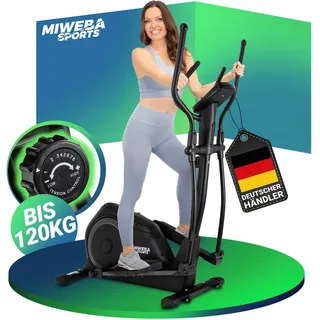 Miweba Sports Crosstrainer MC500 Heimtrainer (Crosstrainer für zu Hause leise, Ellipsentrainer, Heimtrainer, Stepper, Fitnessgerät, Heimtrainer, Crosstrainer, Ellipsentrainer), Heimtrainer mit Pulsmessung schwarz