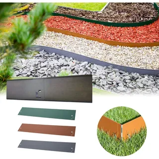 green split Rasenkanten Metall 18.5 cm x 120 cm | Beeteinfassung | Beetumrandung | Beetbegrenzungen,