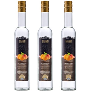 Dolomiti Marillen Schnaps Spirituose 35% vol. fruchtiger, angenehm Obstbrände (3 x 0.5 l)