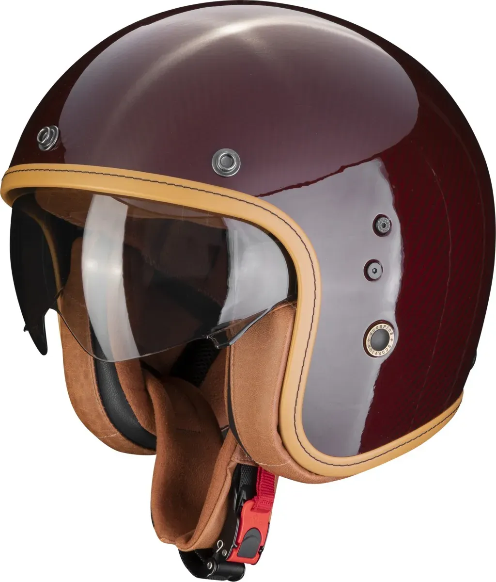 Scorpion Belfast Evo Carbon SOLID Carbon rot Gr. M 57/58