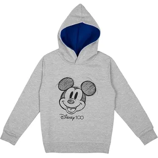 MICKEY Disney Mickey Mouse Hoodie Kapuzenpullover Sweatshirt, in grau 122/128