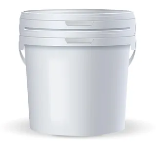 POSH Eimer mit Deckel 5L – Weiß, Kunststoff, lebensmittelecht, auslaufsicher, geruchsneutral, robust, stabil, luftdicht, Eimer mit Henkel (2, 5L)