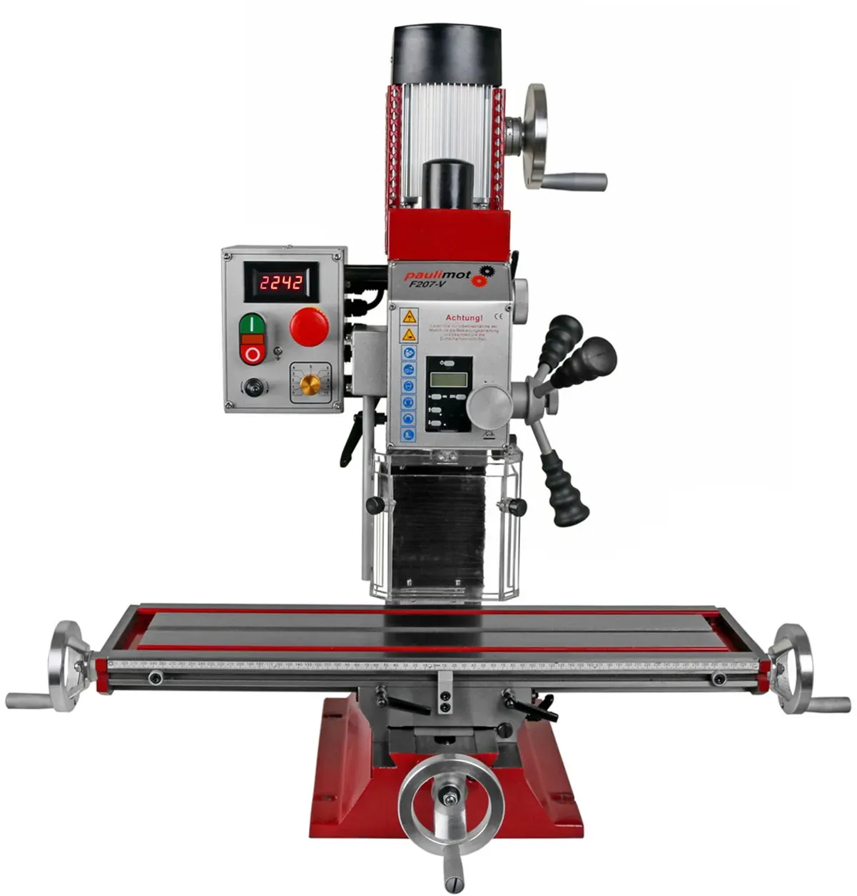 Bohr-/Fräsmaschine F207-V mit Kugelumlaufspindeln und deutschem Motor