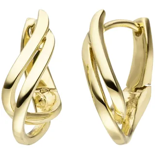 Jobo Creolen geschwungen Gelbgold 375