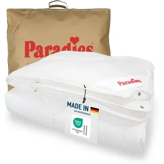 PARADIES 4 Jahreszeiten Bettdecke 135x200 cm - Prima Varietta Bio, Knöpfbare 4-Jahreszeitendecke 135 x 200