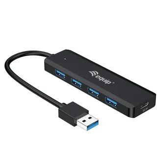 Equip 4-Port-USB-3.2 Gen 1-Hub und Adapter für USB-C