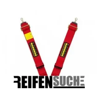 Schroth Gurt - PROFI II-FE asm rot mit SCHROTH RACING Logo links mit Ausklinkbeschlag