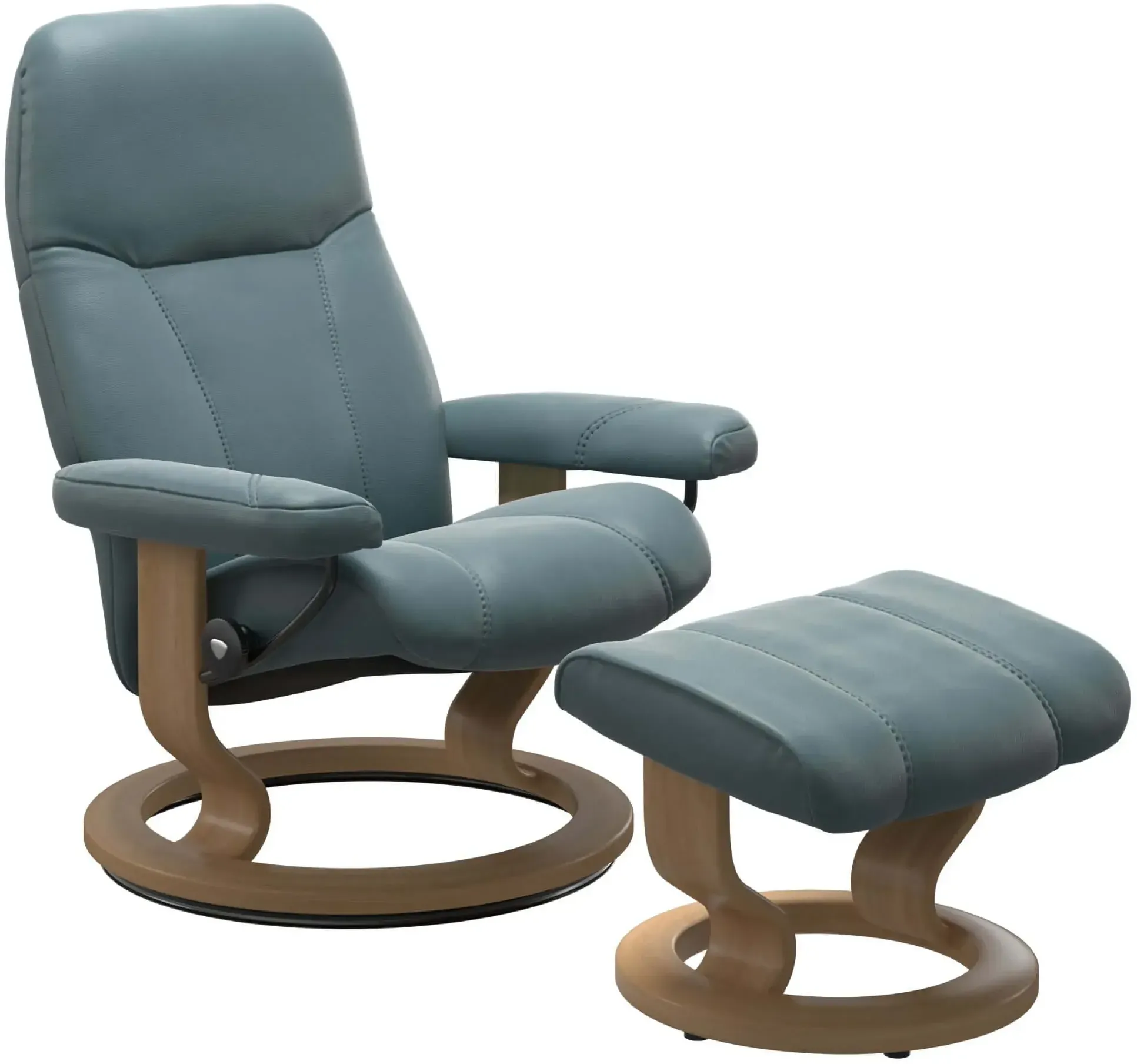 Stressless Consul Classic | in Leder Paloma Paloma Teal Blue M Eichefarben
