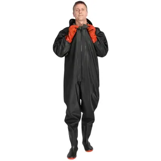 Serenitison Wathose Angeln,wasserdichte Wathosen mit Stiefeln,Ganzkörper Wathose Angeln Jagd,Teichhose für Männer Frauen,Atmungsaktiv,für die Jagd im Freien,Landwirtschaft,Wasserarbeit,Autowäsche