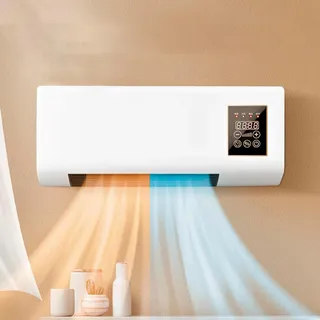 Tragbare, wandmontierte Klimaanlage ohne Abluftkanal und blattloser Wandventilator, 3-in-1-Gerät (Kühlen/Ventilator/Split-System) mit Fernbedienung, extrem leiser Betrieb, einfache Wandmontage für S