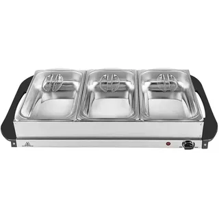 Silva Homeline SH 4.1 425009 Buffetwärmer Edelstahl, Schwarz