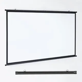 YUQIWKK Rollo-Leinwand 16:9/4:3 Heimkino Beamer, Projektor 30-72 Zoll, Tragbare Projektionswand Wandmontage für Camping und Heimkino (4:3,30")