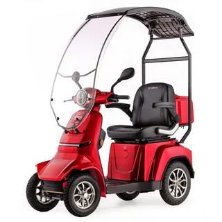 Veleco Elektromobil GRAVIS mit Dach herausnehmbarer Lithium-Ioen Akku Seniorenmobil, 1000,00 W, 12,00 km/h rot