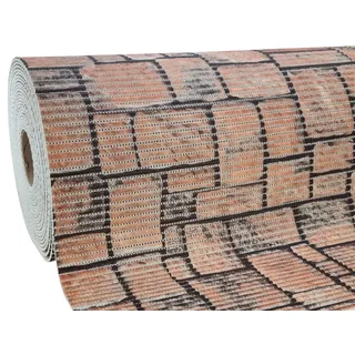 Weichschaummatte Badematte Badläufer Badteppich Weichschaum Bodenmatte Antirutsch Teppich WC Pool Vorleger rutschfeste Matte 65 cm x 10 cm (Braun Stein- 584-1)