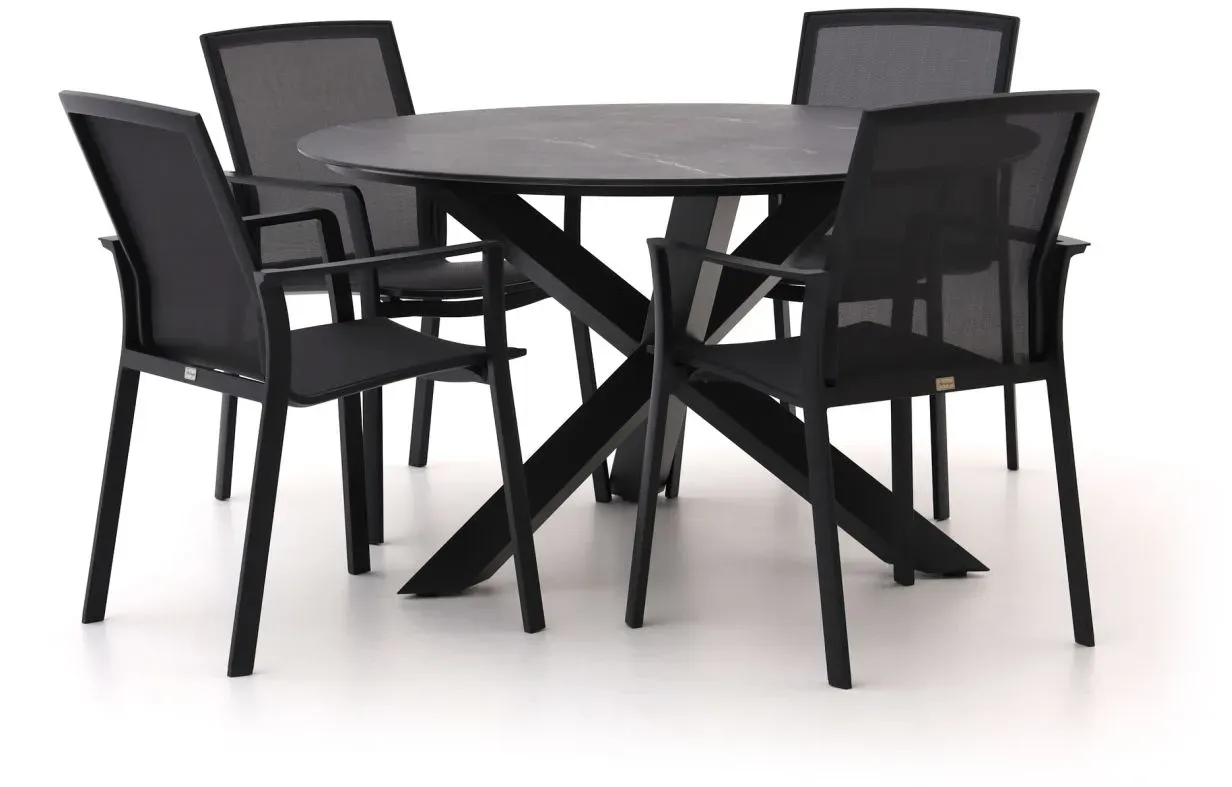Bellagio Dranera/Lodola ø 130 cm Gartenmöbel-Set 5-teilig stapelbar