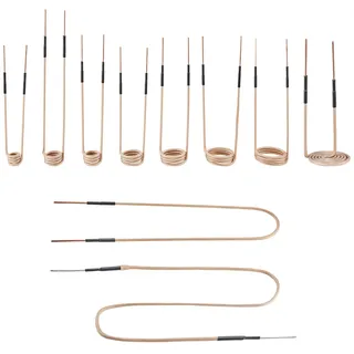 Vevor 10-tlg. magnetische Induktionsheizspule, Mini Heizspulen Set mit Flexibilität & langer Lebensdauer, zum Entfernen von rostigen Schrauben & Muttern, 8 Spulen + 1 U-förmige + 1 freie Form