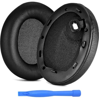 MMobiel Ersatz Ohrpolster für Sony WH-1000XM4 Noise Cancelling Kopfhörer von MMOBIEL - Protein PU Kopfhörer Ohrpolster – Schwarz