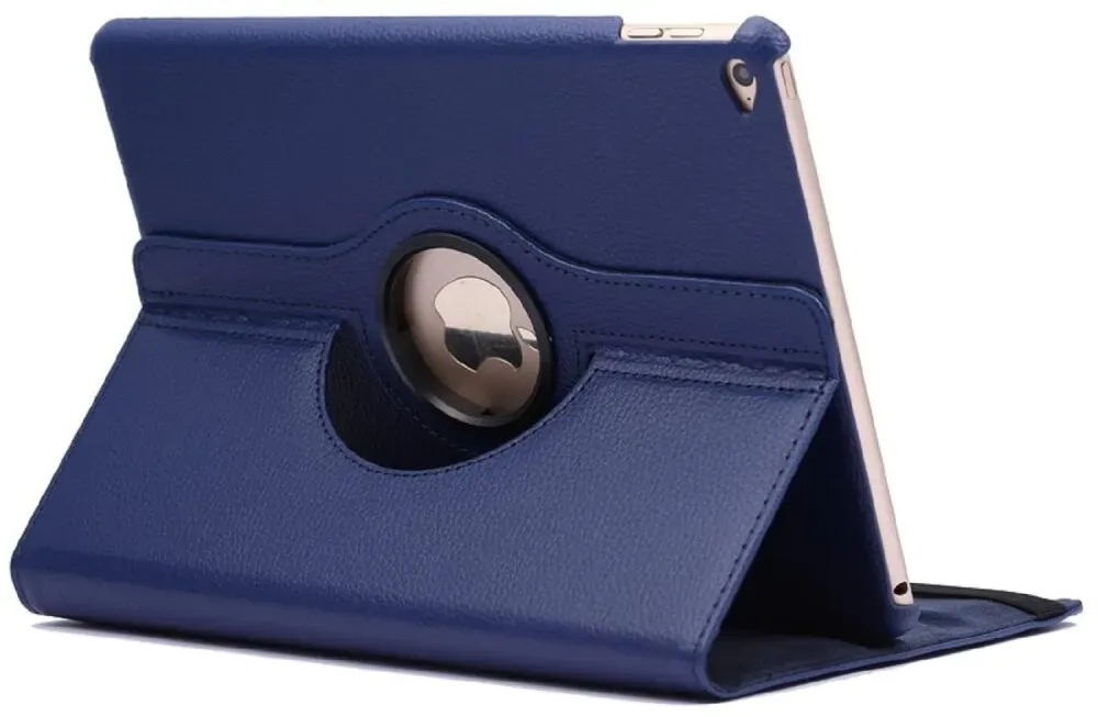 Schutzhülle für iPad Air Tablet Hülle Schutz Tasche Case Cover Dunkel Blau 360 Grad drehbar Rotation Bumper