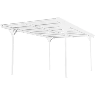 Westmann Carport Helsinki 3,05 x 5,03 m weiß inkl. Regenrinne