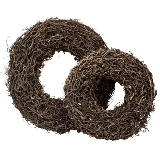 NaDeco Deko Kranz aus Bonsai-Zweigen, Ø 30, 45, 60 cm | Türkranz | Naturkranz | Bonsaikranz | Lianenkranz | Birkenkranz | Weinrebenkranz | Dekokranz | Wandkranz | Strohkranz