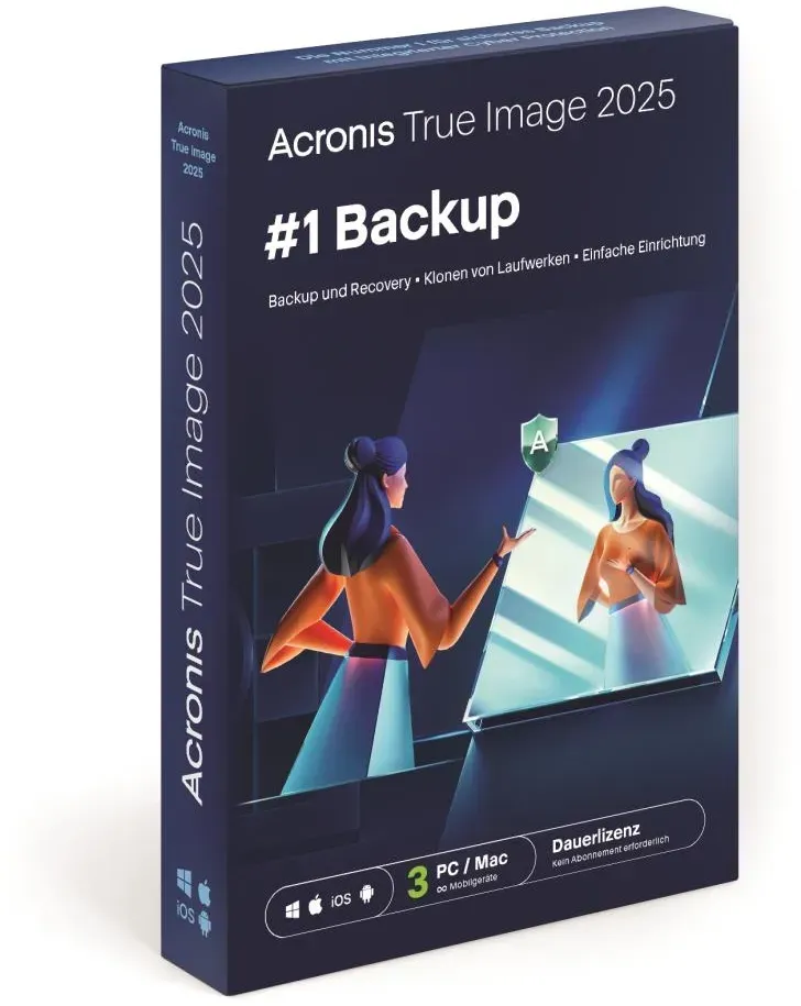 Acronis True Image 2025, 3 Geräte, Dauerlizenz, Download