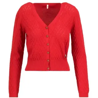 Blutsgeschwister Cardigan Save the World - sweet sour red knit XL