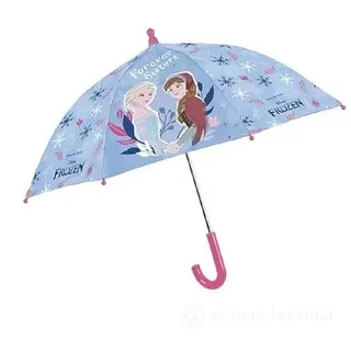PERLETTI Regenschirm Frozen Mädchen Winddicht - Regenschirm Mädchen 3 5 6 Jahre Disney Frozen mit sicherer manueller Öffnung - Regenschirm Regen Lila Elsa leicht bunt Kinder - Durchmesser 74 cm, Lila