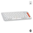 Logitech POP Icon Keys Weiß - Kabellose Multi-Device-Tastatur, Anpassbare Tasten mit der Logi Options+ App