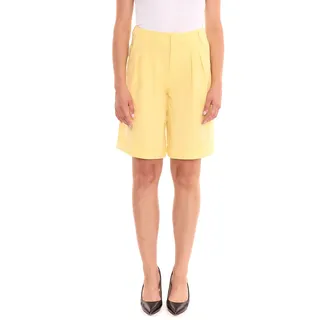 AjC Damen Anzug-Shorts elegante kurze Hose Mode-Bermuda Wide Leg 49801848 Gelb - 42