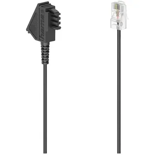 Hama DSL-Box-Kabel, TAE-F-Stecker - 1x RJ45-Stecker 8p2c] 0,5 m, Schwarz