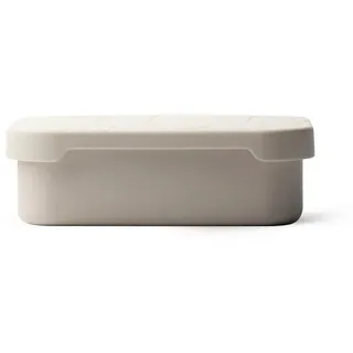 MAMEIDO Brotdose Edelstahl 1200 ml, mit flexiblem Trenner & Silikondeckel, Lunchbox Erwachsene, leichte Vesperbox Kinder, Brotbox Kinder mit Fächern (Ivory Beige)