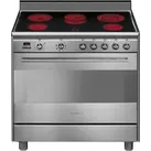 Smeg SCD91CMX9 Standherd mit Glaskeramikkochfeld, Breite: 90 cm
