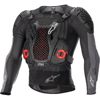 Alpinestars Bionic Plus V2 Protektorenjacke Level-2 - Schwarz/Dunkelgrau/Rot / XXL