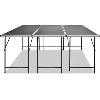 Tidyard 3-teilige Klapptisch Multifunktionstisch-Set Tapeziertische Tapeziertisch Tisch aus MDF-Tischplatte + Eisenbeine,Arbeitstisch 3 Tische Tisch-Set,Verbunden durch Klammern