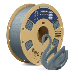 OVERTURE PLA Plus (PLA+) PLA-Filament 1,75 mm, professionelle PLA-Festigkeit, 1kg Filament (2,2 lbs), Maßgenauigkeit +/- 0,02 mm, für 3D-Drucker (Hellgrau)