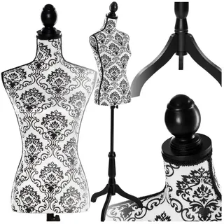 Tectake tectake® Schneiderpuppe, Torso, aus Schaumstoff, höhenverstellbar, 133 - 168 cm
