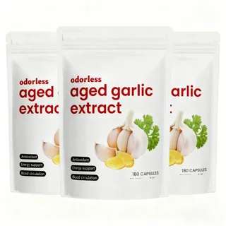 Bio-Knoblauchextrakt, geruchlos, glutenfrei, pflanzlich,3PCS