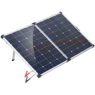 Revolt Faltbares mobiles 160W Solarpanel mit Laderegler 12V/10A mit USB