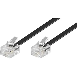 goobay 68530 Telefonkabel RJ11 Stecker auf RJ45 - Telefon-anschlusskabel, Rj11-rj45, Schwarz