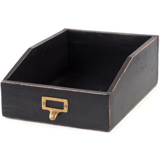 DESIGN DELIGHTS DOKUMENTENABLAGE schwarz Holz, 24x12x33 cm, Arbeitszimmer, Schreibtische