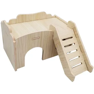Hamsterversteck aus Holz, kleines Nest, Massivholz, kleines Haus, Hamster, Ruhenest, goldener Seidenbär, kleine Villa, Spielzeugzubehör, Hamsterversteck Holzhäuser, Hamsterversteck aus Holz, Zwerge,