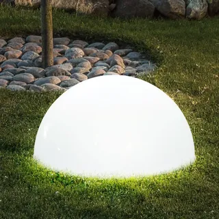 Harms Import Solarleuchte Kunststoff 4 LEDs inkl. Dämmerungssensor weiß
