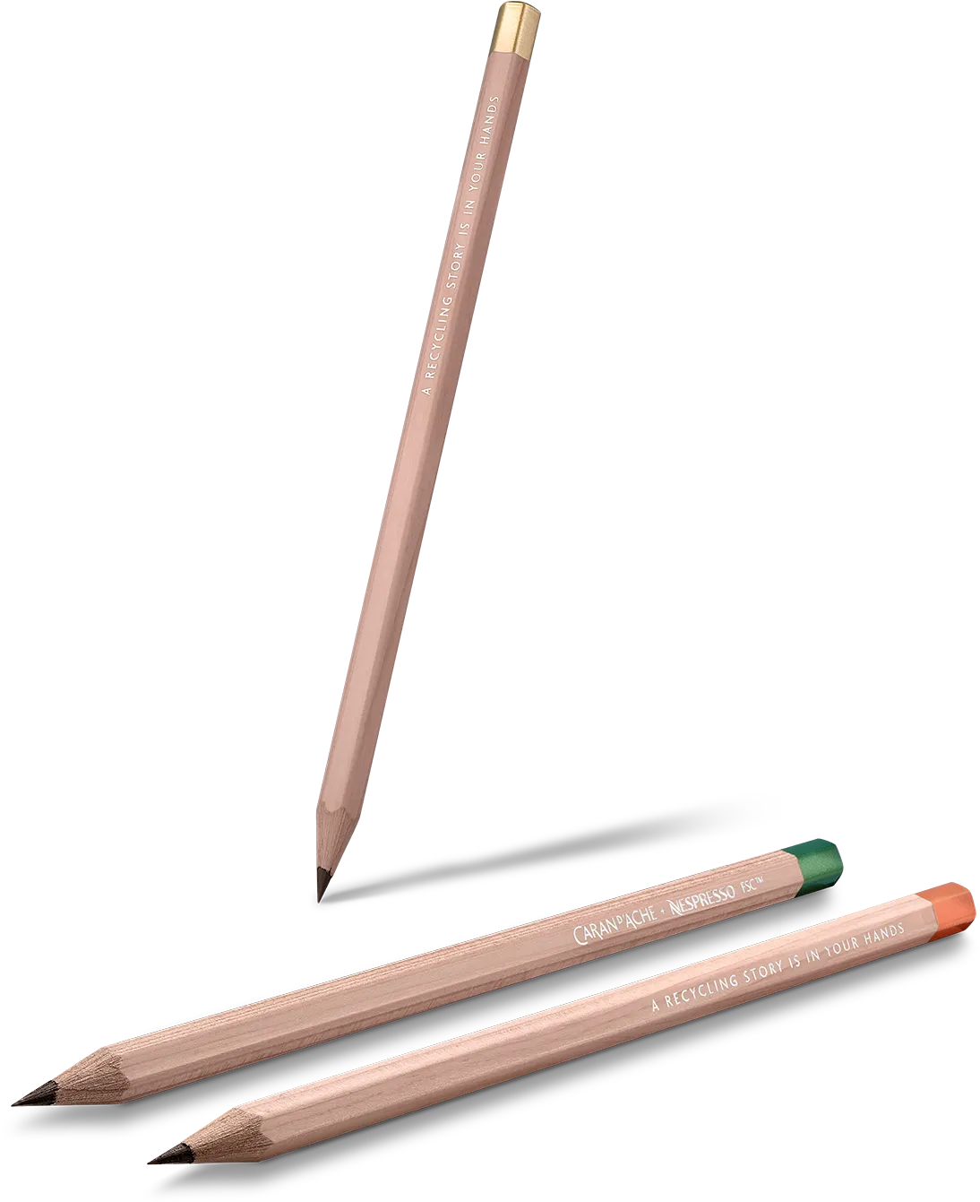 Nespresso Caran d'Ache 3er Bleistift-Set, Zedernholz