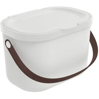 Rotho Babydesign Wickeltisch-Organizer Yuma aus recyceltem Kunststoff, hygienisch & umweltfreundlich – mit Deckel & Tragegriff, weiss 3,2 Liter