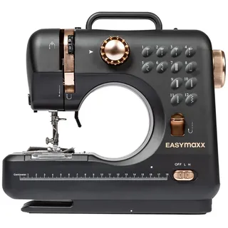 EasyMaxx Kompakt-Nähmaschine 12 Sticharten eingebautes Nählicht Zubehör