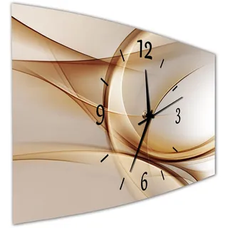 BM Funk Quarz Wanduhr Funkwanduhr Funkwanduhren Funkuhr Funkuhren kein Ticken lautlos geräuschlos leise modern ohne Tickgeräusche groß XXL Wohnzimmer Küche Digital Art Abstrakt 10103-1a SZ