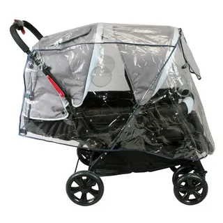 HPU Regenschutz für Doppel-Buggy mit Dach transparent
